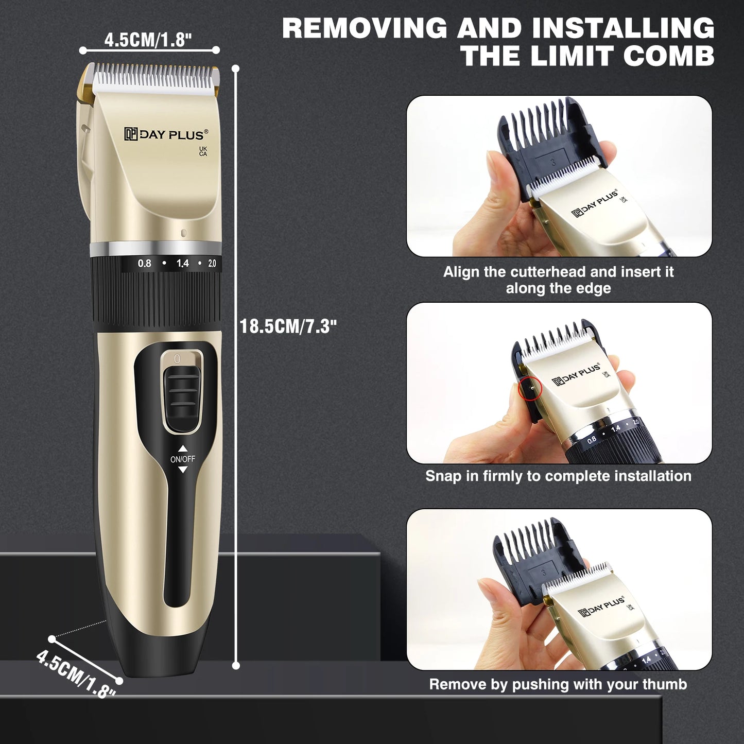 Professional Electric Pet Hair Trimmer – USB Rechargeable Dog Clipper