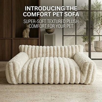 Premium Corduroy Pet Sofa Bed – Soft Fleece Indoor Chair with Supportive Back for Dogs & Cats