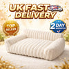 Premium Corduroy Pet Sofa Bed – Soft Fleece Indoor Chair with Supportive Back for Dogs & Cats