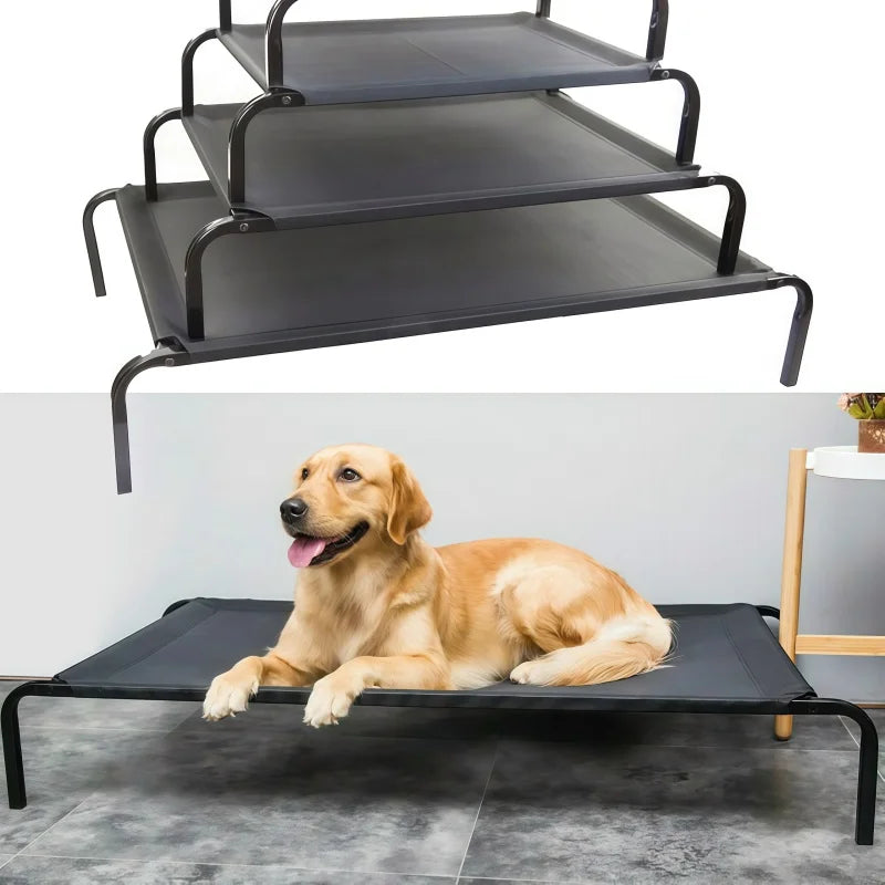 Elevated Mesh Dog Bed – Waterproof Breathable Non-Slip Washable Sofa Bed for Indoor & Outdoor Use