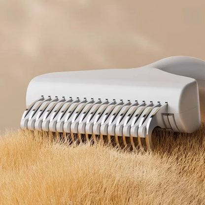 Professional Pet Detangling Comb – Curved Stainless Steel Grooming Brush for Long & Thick Hair Dogs & Cats