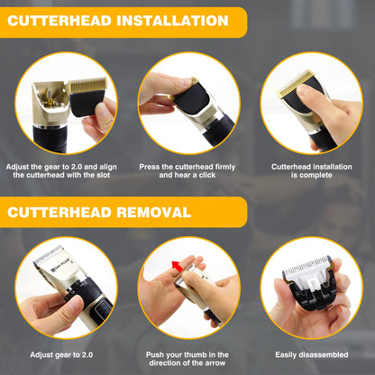 Professional Electric Pet Hair Trimmer – USB Rechargeable Dog Clipper