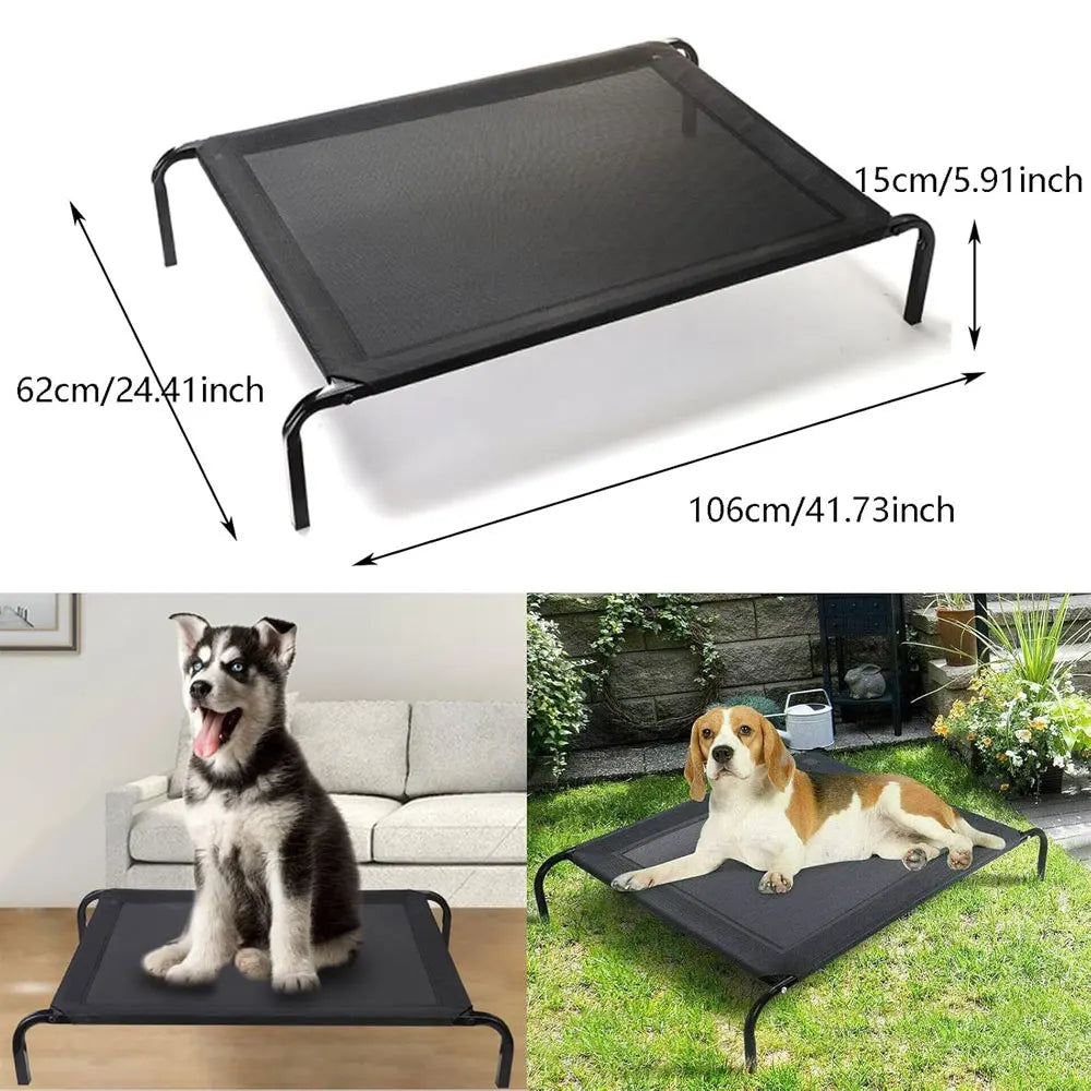 Elevated Mesh Dog Bed – Waterproof Breathable Non-Slip Washable Sofa Bed for Indoor & Outdoor Use