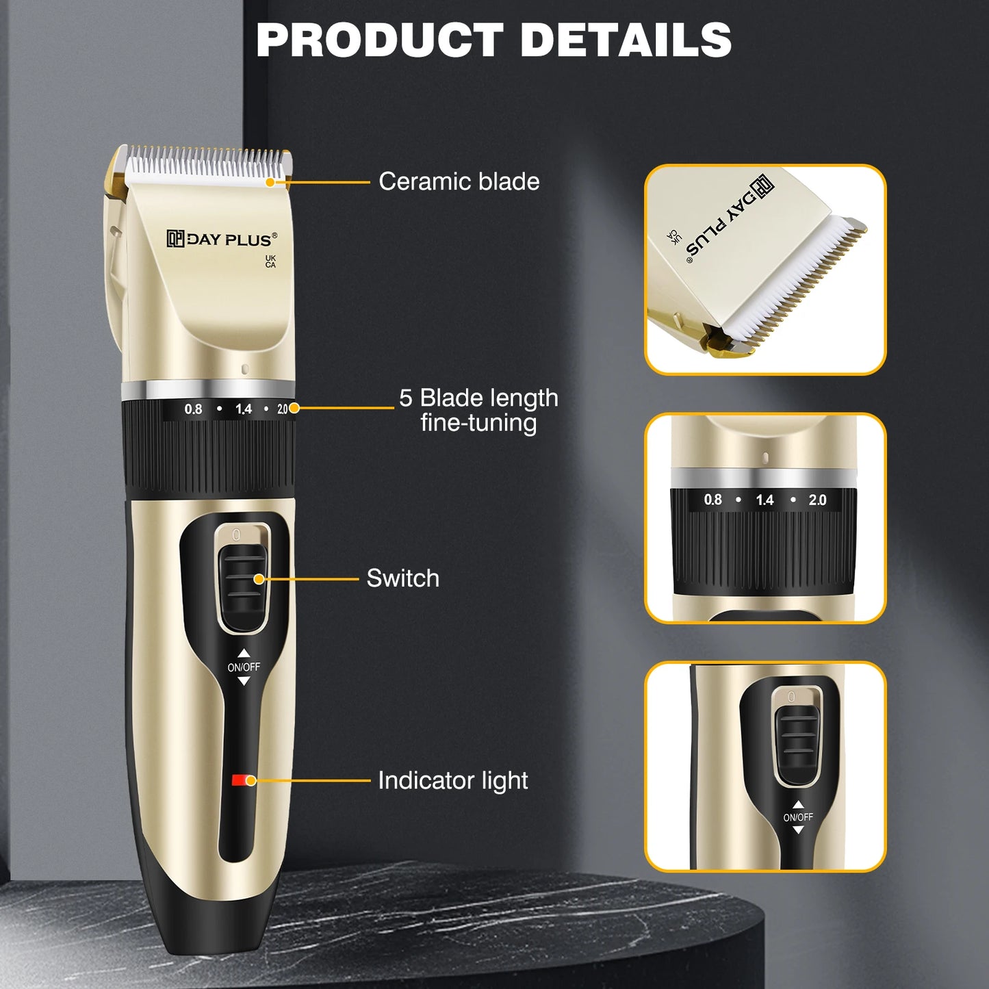 Professional Electric Pet Hair Trimmer – USB Rechargeable Dog Clipper