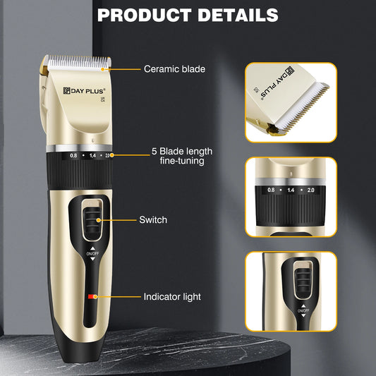 Professional Electric Pet Hair Trimmer – USB Rechargeable Dog Clipper