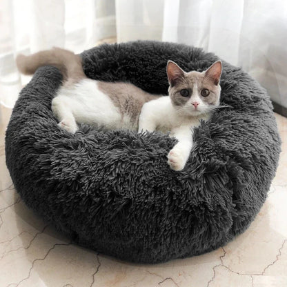 Donut Dog Bed – Plush Anti-Slip Machine Washable Pet Cuddler