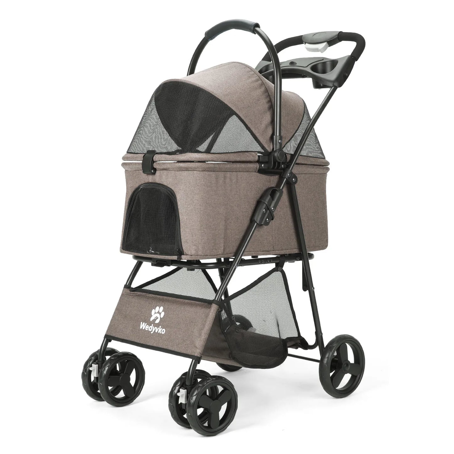 3-in-1 Pet Stroller with Removable Carrier – Foldable All-Terrain Waterproof for Dogs & Cats