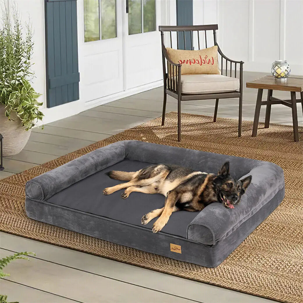 Extra Large Orthopedic Dog Bed – Memory Foam Mattress with Removable Washable Cover