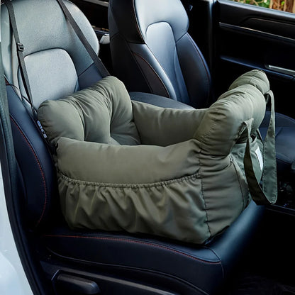 Dog Car Booster Seat – Safe Travel Carrier Bed with Seat Belt for Small & Medium Dogs