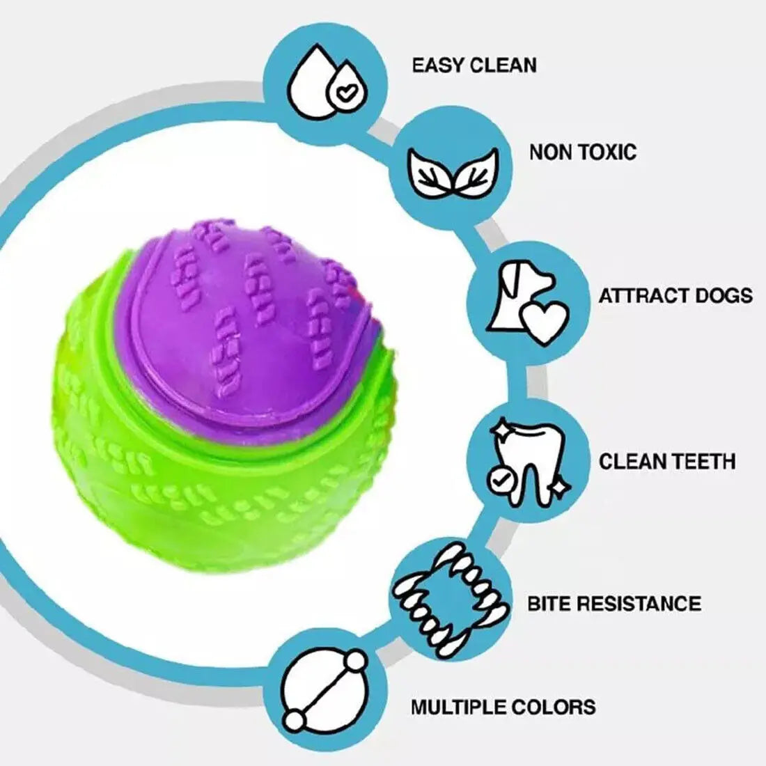 Scooby-Doo Squeaky Dog Balls Set of 8 – Durable Teeth Cleaning Interactive Toy