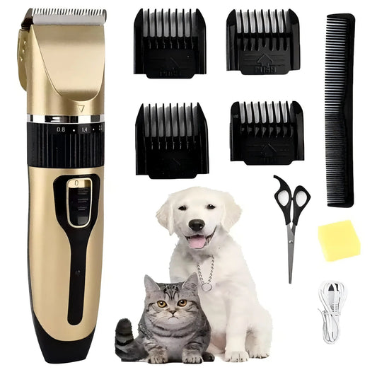 Professional Electric Pet Hair Trimmer – USB Rechargeable Dog Clipper