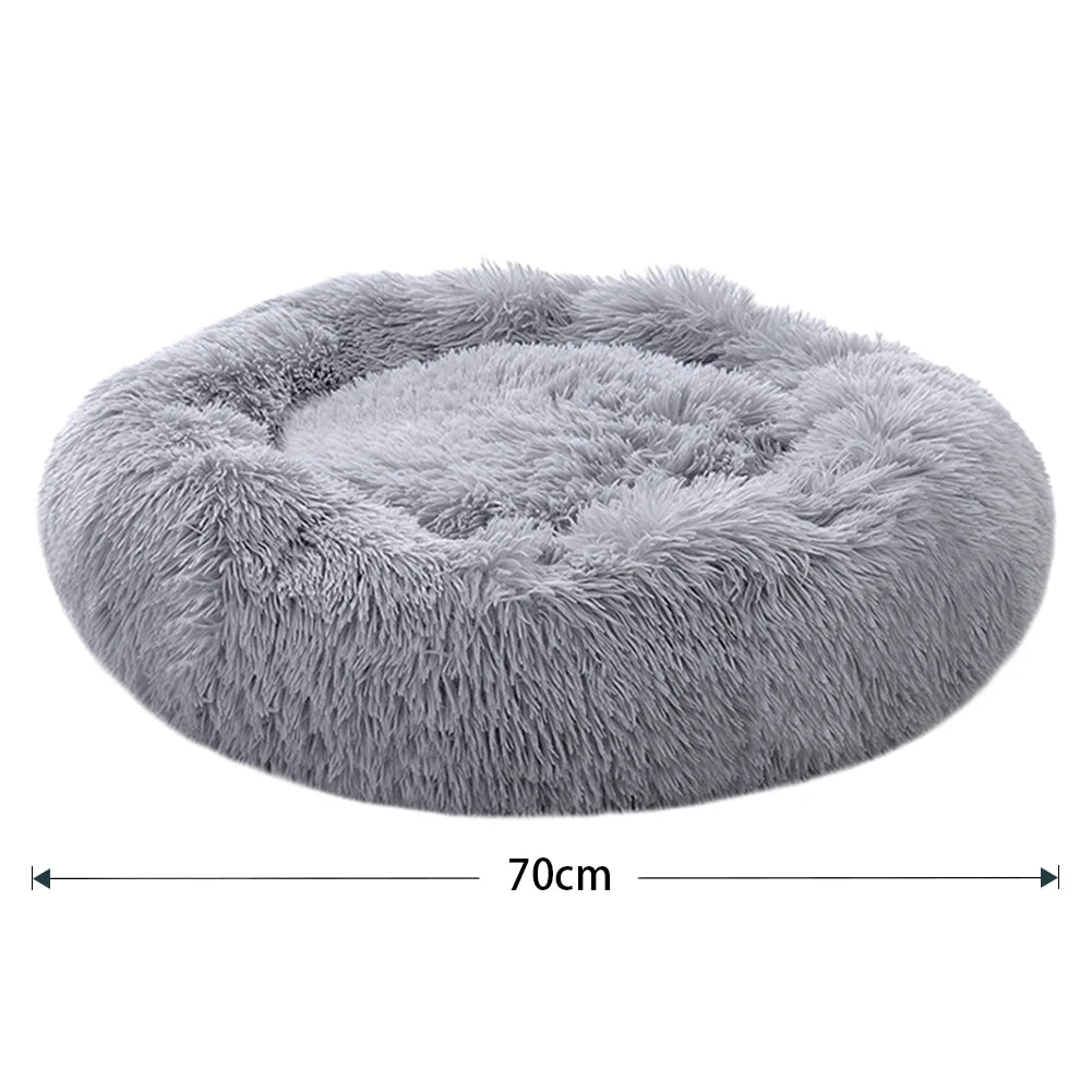 Donut Dog Bed – Plush Anti-Slip Machine Washable Pet Cuddler