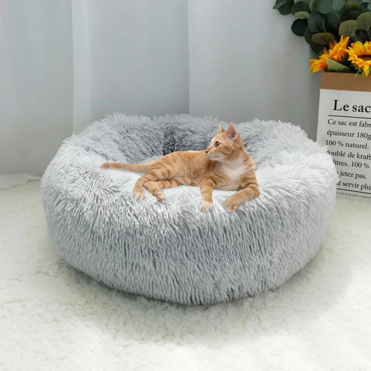 Donut Dog Bed – Plush Anti-Slip Machine Washable Pet Cuddler