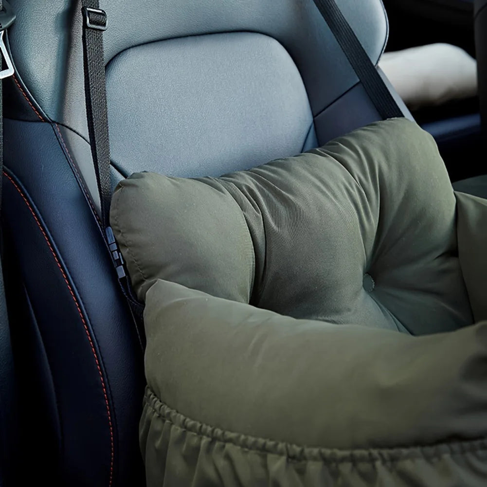 Dog Car Booster Seat – Safe Travel Carrier Bed with Seat Belt for Small & Medium Dogs