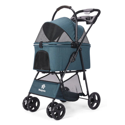 3-in-1 Pet Stroller with Removable Carrier – Foldable All-Terrain Waterproof for Dogs & Cats