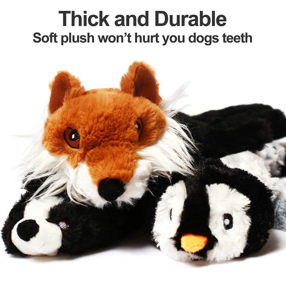 DENPAWS™ No-Stuffing Plush Squeaky Dog Toy