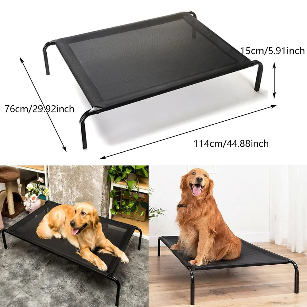 Elevated Mesh Dog Bed – Waterproof Breathable Non-Slip Washable Sofa Bed for Indoor & Outdoor Use