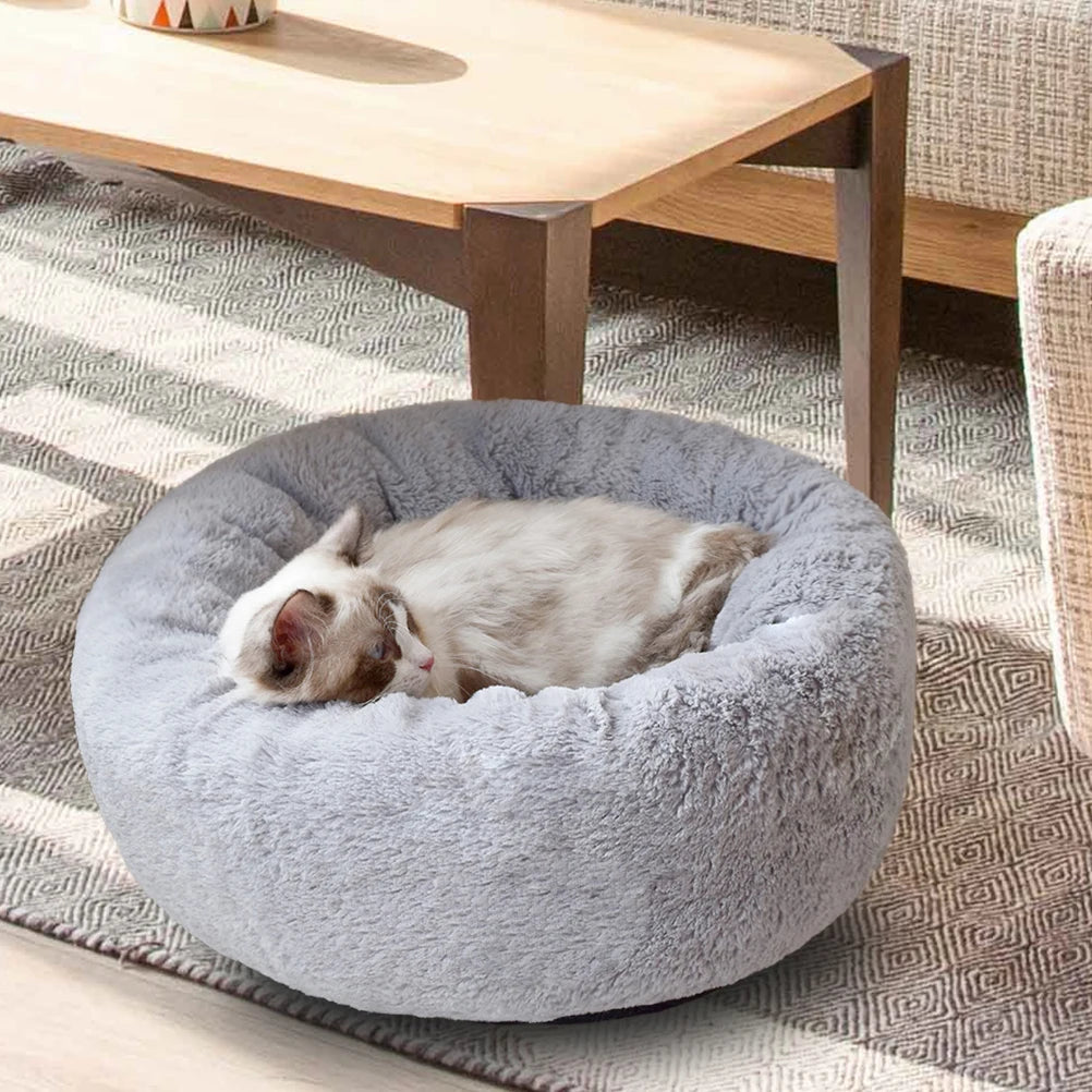 Donut Dog Bed – Plush Anti-Slip Machine Washable Pet Cuddler