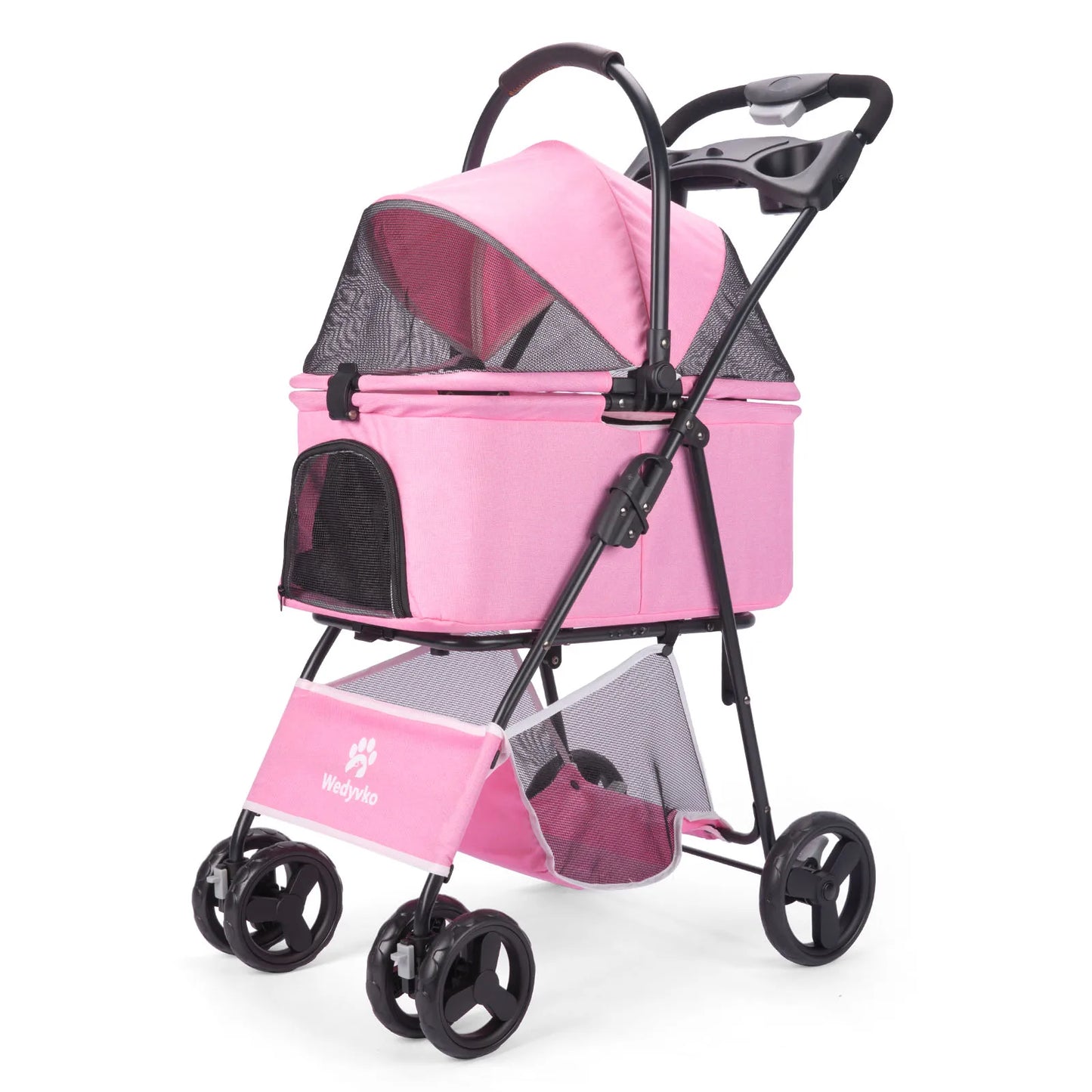 3-in-1 Pet Stroller with Removable Carrier – Foldable All-Terrain Waterproof for Dogs & Cats