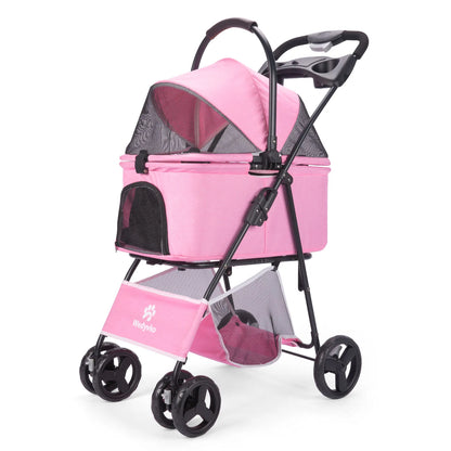 3-in-1 Pet Stroller with Removable Carrier – Foldable All-Terrain Waterproof for Dogs & Cats