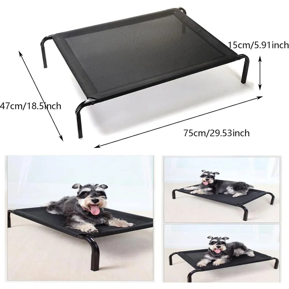 Elevated Mesh Dog Bed – Waterproof Breathable Non-Slip Washable Sofa Bed for Indoor & Outdoor Use