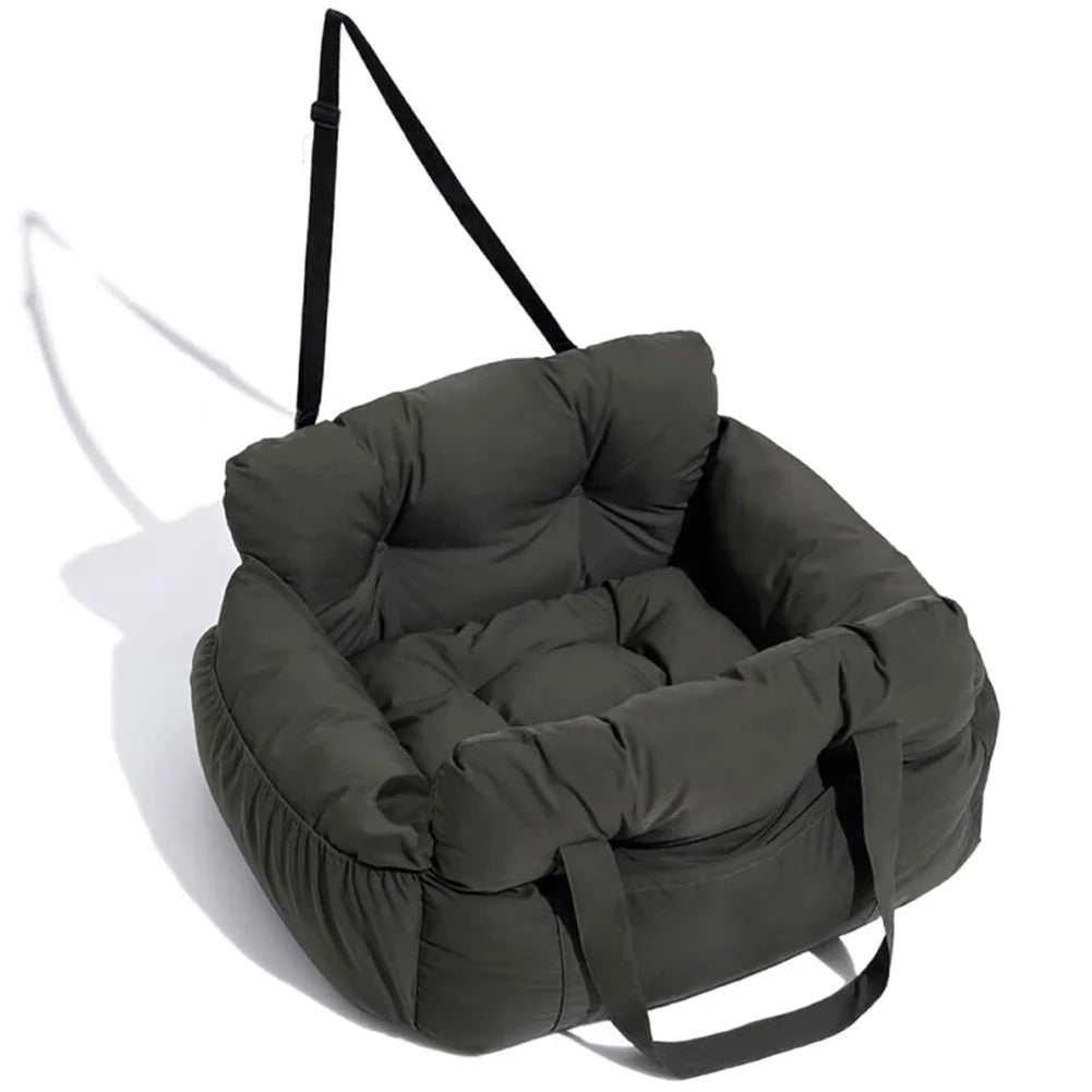 Dog Car Booster Seat – Safe Travel Carrier Bed with Seat Belt for Small & Medium Dogs