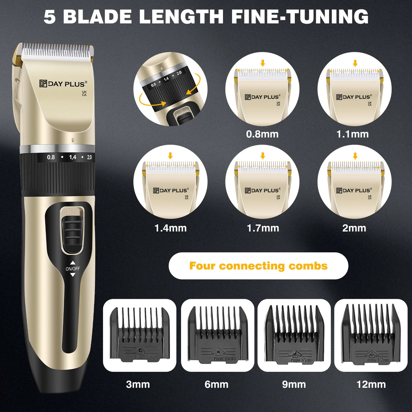 Professional Electric Pet Hair Trimmer – USB Rechargeable Dog Clipper