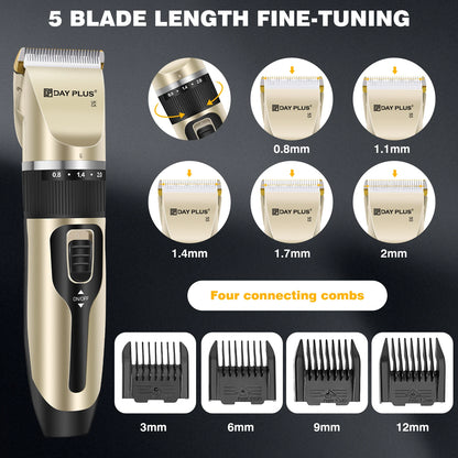 Professional Electric Pet Hair Trimmer – USB Rechargeable Dog Clipper