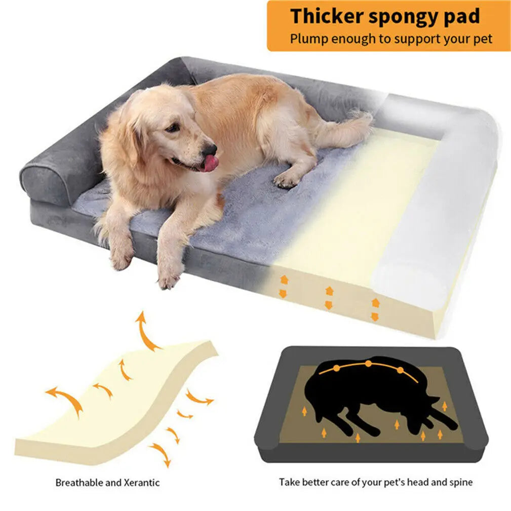 Extra Large Orthopedic Dog Bed – Memory Foam Mattress with Removable Washable Cover